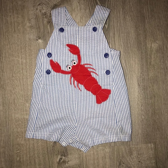 ZU baby Other - Baby boy lobster blue overalls